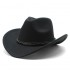 New cross-border western cowboy hat, black woolen jazz hat, ethnic autumn and winter felt hat for men and women, wide brim hat