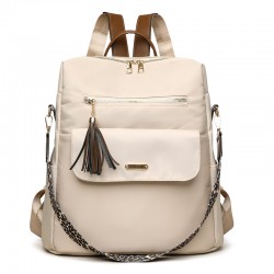 New Women's Casual Oxford Backpack with Tassels Retro British-style contrasting multifunctional backpack