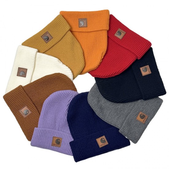Cross-border in-stock beanie, knitted hat, men's autumn and winter thickened cold-resistant hat, European and American outdoor trendy beanie. Cross-border in-stock beanie, knitted hat, men's autumn and winter thickened cold-resistant hat, European and American outdoor trendy beanie.