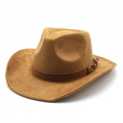 Amazon's new European and American style woolen hats, suede, and couple's woolen western cowboy hats.