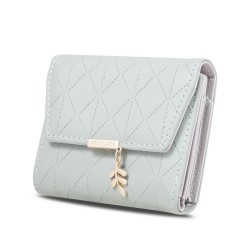 Prettyzys/Pretty's new women's wallet, a stylish, foldable, zippered, short, multifunctional coin purse with a Japanese and Korean design.