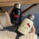 Niche Creative Furry Overalls Tilted Teddy Bear Plush Charm Coffee Bear Soothing Keychain