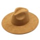 New European and American 9.5cm wide-brim suede topper, stylish and simple topper, heart-shaped wide-brim jazz hat