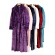 Thick, warm flannel couple's bathrobe for women, long, winter coral fleece bathrobe for men, plus size (200 catties).