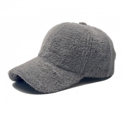 New cross-border men's and women's hats, thickened, warm winter outdoor baseball caps, versatile faux mink caps.