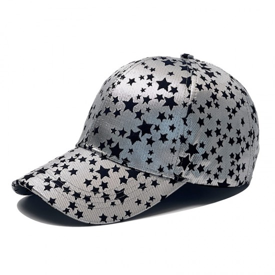 New cross-border spring and summer five-pointed star print men's and women's baseball caps, sun visors, five-pointed star print hats.
