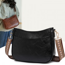 Cross-border soft leather women's commuter underarm bag, casual women's shoulder bag, large-capacity retro crossbody bag
