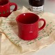 Mangmang's homemade spring cartoon outing puppy mug, ceramic water cup, cute green coffee cup gift with a swoosh.