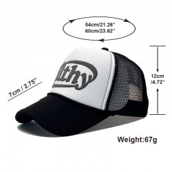 New English lettered embroidered colorblock baseball caps, men's and women's sun visor mesh coconut tree trucker hats, wholesale