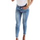 Factory direct cross-border European and American slim-fit jeans for women, butterfly-embellished, beaded slit skinny pencil pants