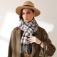 2023 new plaid scarf for women, winter mid-length tassel shawl, fashionable street style faux cashmere warm scarf for men.