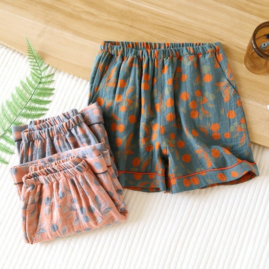 Women's Japanese-Style Spring and Autumn Pajamas, Spring and Autumn Pure Cotton Gauze Double-Layer Crepe, Summer Thin Long-Sleeved Cardigan, All-Cotton Homewear Set Women's Japanese-Style Spring and Autumn Pajamas, Spring and Autumn Pure Cotton Gauze Double-Layer Crepe, Summer Thin Long-Sleeved Cardigan, All-Cotton Homewear Set