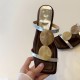 Women's nude pointed-toe bow-tie pumps, spring slip-on sandals.