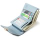 Lianbu Leather Goods 2022 New Women's Short Wallet, Japanese and Korean Tri-Fold Buckle, PU Soft Embroidered Student Wallet