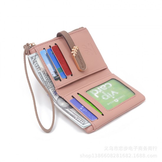 2025 Spring/Summer New Korean-Style Small Fresh Zipper Clasp Short Multifunctional Card Holder Handbag