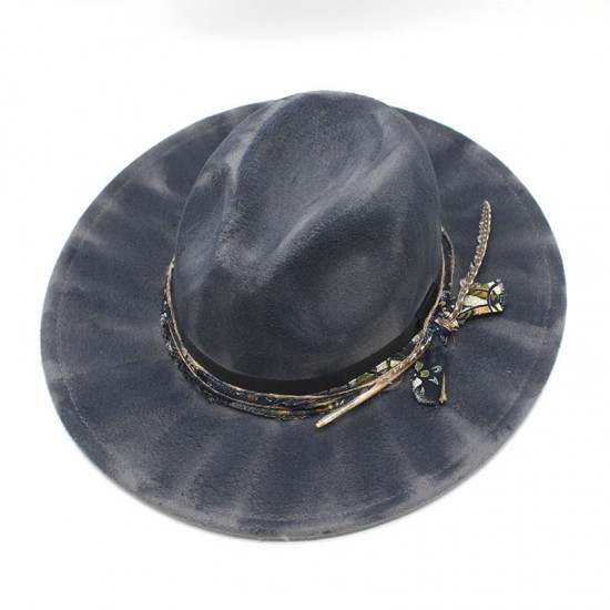 Cross-border European and American British-style hats, 9.5cm wide-brim woolen hats for men and women, autumn and winter warmth, suede jazz hats Cross-border European and American British-style hats, 9.5cm wide-brim woolen hats for men and women, autumn and winter warmth, suede jazz hats