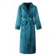2021 Spliced ​​Flannel Couple's Nightgown for Men and Women Extra Long Thickened Large Size Bathrobe for Autumn and Winter