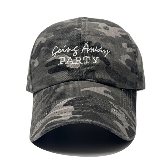 Cross-border PARTY lettered camouflage baseball caps, men's and women's streetwear caps, trendy outdoor hats, fashionable casual sun hats. Cross-border PARTY lettered camouflage baseball caps, men's and women's streetwear caps, trendy outdoor hats, fashionable casual sun hats.