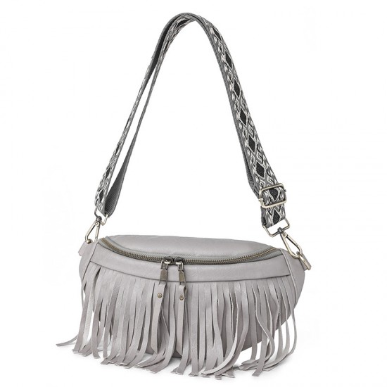 Bags, summer crossbody bag, European and American retro tassel pleated chest bag, macaron color women's small bag wholesale