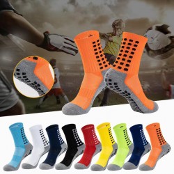 Professional soccer socks, thickened towel-soled running mid-calf adult dotted mesh non-slip, abrasion-resistant, shock-absorbing, comfortable running socks.