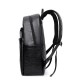 New cross-border men's business commuter backpack, large capacity, student travel laptop backpack, PU leather casual backpack