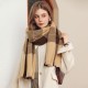 Plaid Winter Scarf, 2023 New Faux Cashmere Scarf and Shawl for Women Fashionable, thickened, warm scarves, factory direct supply.