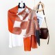 Fashionable and stylish women's shawls, stylish and elegant, European and American cross-border high-quality geometric print silk scarves.
