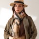 Plaid scarves for women, 2025 Fall/Winter imitation cashmere scarves, mid-length warm scarves, and shawls, sweet Japanese and Korean scarves wholesale