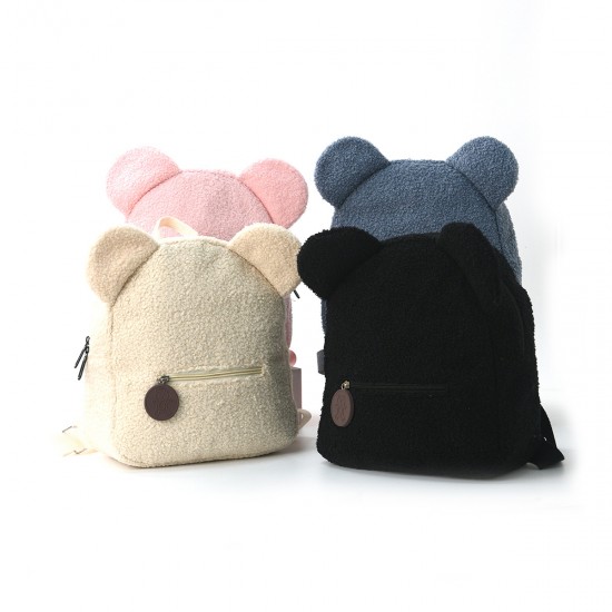 Foreign trade plush backpack, 2025 new, popular, stylish and casual, bear ear backpack, cartoon children's backpack Foreign trade plush backpack, 2025 new, popular, stylish and casual, bear ear backpack, cartoon children's backpack