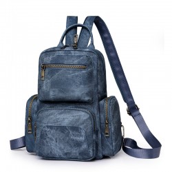 Cross-border women's bags, retro PU small backpacks, outdoor leisure travel chest bags, new dual-use women's backpacks