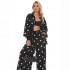 Loose shirt suit for women, 2025 Spring new French retro polka dot button-down long-sleeved shirt and two-piece trousers.