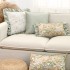 Cross-border ins American pastoral embroidery pillowcase, lumbar support for living room sofa, retro solid color cushion cover