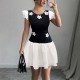 Women's Lace-Up Floral Slip Dress with Cross Ties, Backless, Waist-Stretching, Slimming Print, Sexy Sleeveless Mini Skirt