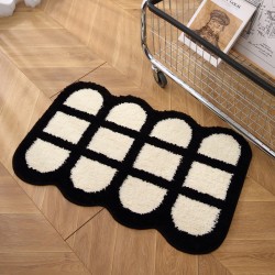 Absorbent bathroom doormats, bathroom door non-slip mats, ins-style entrance doormats, toilet and restroom carpets.
