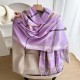 Autumn and winter double-sided colorblock plaid tassel scarves, simple and versatile, warm, men and women couples scarves, birthday gifts.