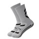 Non-slip men's soccer socks, youth and boys' sports traction crew neck socks in black, white, and blue, high quality.