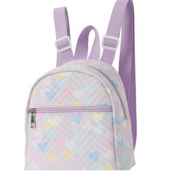Best-selling cross-border mini women's backpack, 2024 new multi-color printed wave embroidered ribbon backpack