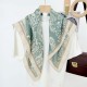 Korean retro and fashionable cashew flower print 9 0*90CM small square women's high-end silk scarf, decorative neckwear, professional scarf
