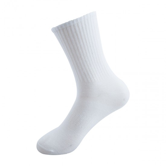 Cross-border pure white socks, ankle socks, mid-calf socks, wholesale summer thin, breathable, deodorant, sweat-wicking mesh