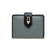 Prettyzys/Pretty's new simple zipper and buckle short women's wallet, contrasting color, large capacity wallet