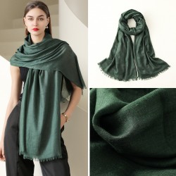 2025 Spring/Summer new silk scarf, fashionable sunscreen, long beach scarf, solid color cotton and linen silk scarf, wholesale