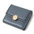 Lianbu Leather Goods 2022 New Women's Short Wallet, Japanese and Korean Tri-Fold Buckle, PU Soft Embroidered Student Wallet