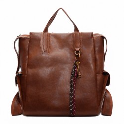Cross-border retro women's backpack, large-capacity, casual, versatile, commuter schoolbag, street-fashion, high-end travel backpack