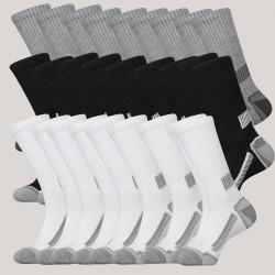 Amazon cross-border men's socks, plus-size, men's basketball mid-calf socks for export, best-selling in black, white, and gray.