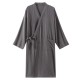 Men's spring and summer nightgown, thin, plus-size, kimono bathrobes, loose, three-quarter sleeve crepe for couples Men's spring and summer nightgown, thin, plus-size, kimono bathrobes, loose, three-quarter sleeve crepe for couples