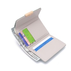 Women's Short Wallet, In-Style Niche Japanese and Korean Style, Fresh and Luxurious Tri-Fold Bag, Multiple Card Slots, Folding Preppy Style Coin Purse