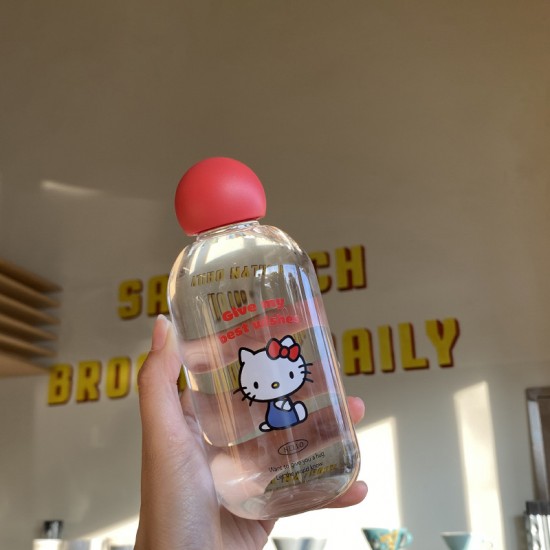 Homemade Instagram simple line graffiti borosilicate glass, heat-resistant, clear coffee cup, large capacity water cup.