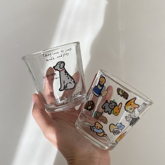 Niche apple and tomato high-stem dessert glass, ice cream pudding cup, cute cartoon fruit plate gift.