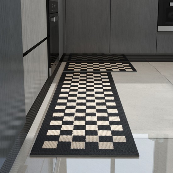 Cross-border kitchen floor mat, long, absorbent, oil-absorbing, non-slip mat, machine-washable, stain-resistant woven rug Cross-border kitchen floor mat, long, absorbent, oil-absorbing, non-slip mat, machine-washable, stain-resistant woven rug