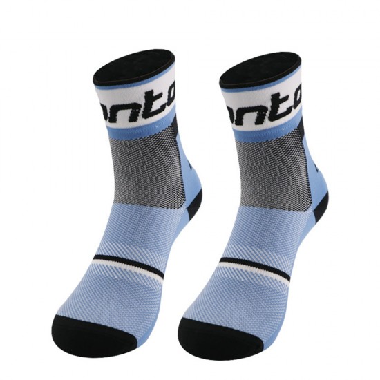 Factory direct women's sports socks with lettering, breathable, men's mid-calf socks, trendy running socks